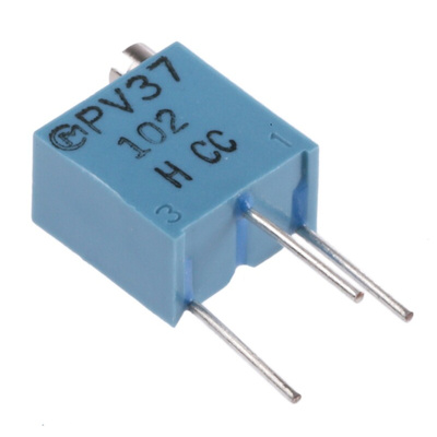1kΩ, Through Hole Trimmer Potentiometer 0.25W Top Adjust Bourns, PV37