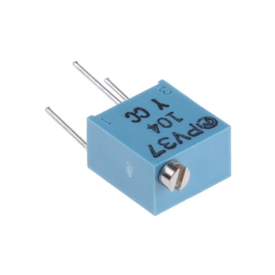 100kΩ, Through Hole Trimmer Potentiometer 0.25W Top Adjust Bourns, PV37