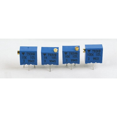 5kΩ, Through Hole Trimmer Potentiometer 0.5W Top Adjust Vishay, T93