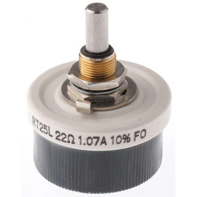 Vishay 25W 22Ω Wirewound Rheostat, RT025AS22R0KB
