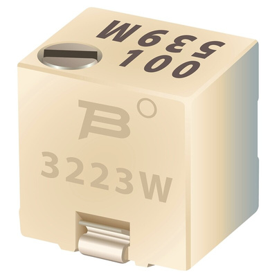 50kΩ, SMD Trimmer Potentiometer 0.125W Top Adjust Bourns, 3223