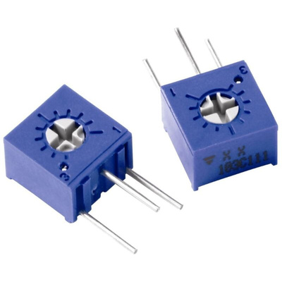 10kΩ, Through Hole Trimmer Potentiometer 0.5W Top Adjust Vishay, T73
