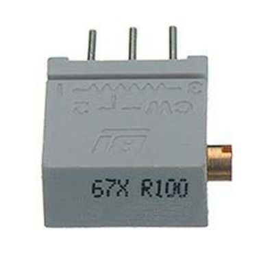 10kΩ, Through Hole Trimmer Potentiometer 0.5W Side Adjust TT Electronics/BI, 67
