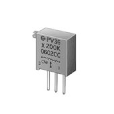 5kΩ, Through Hole Trimmer Potentiometer 0.5W Side Adjust Bourns, PV36
