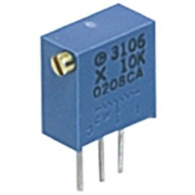 50kΩ, Through Hole Trimmer Potentiometer 0.5W Side Adjust Bourns, PV36